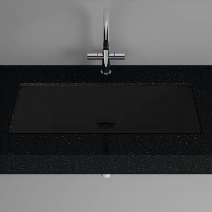 BETTE Loft  Раковина встраиваемая снизу 740х386х100 мм, без перелива, без отв под см. цвет Ebony