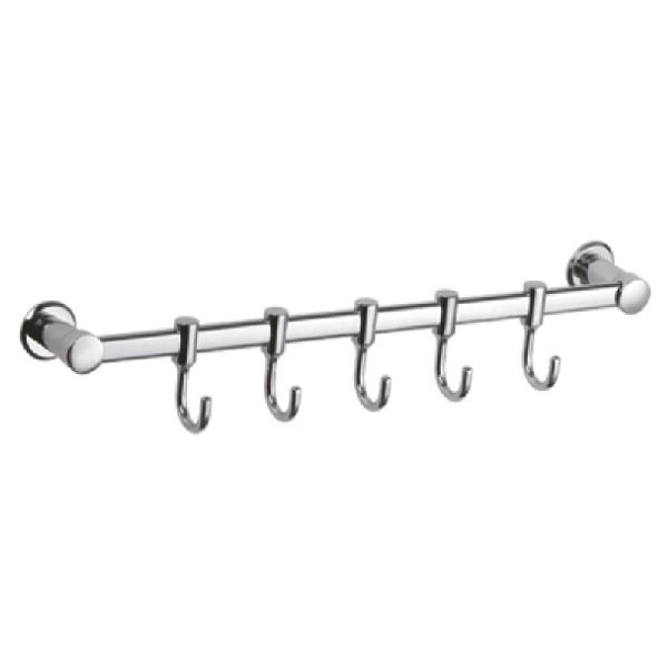 Планка с крючками для полотенец Haiba HB205-5, хром