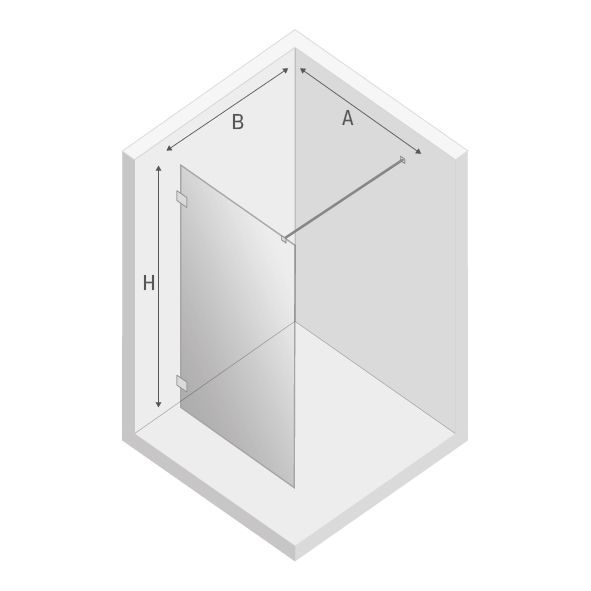 Душевое ограждение NEW TRENDY EVENTA 160x200 EXK-1895 (хром)