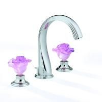 THG ROSE Смеситель для раковины на 3 отверстия, с донным клапаном, цвет хром