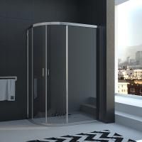 Душевой угол Veconi Rovigo RV-03, 1000x900x1950, хром, стекло прозрачное