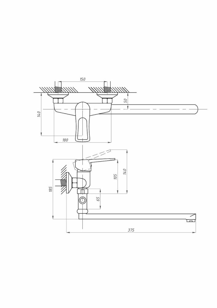 Смеситель для ванны с душем ПСМ-ПРОФСАН PSM-523-К017 ПЛЮС тип См-ВУОРНШлА, артикул PSM-523-017