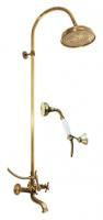Душевая система Rav Slezak Morava retro MK159.5/3K бронзовый, с ручками МК3