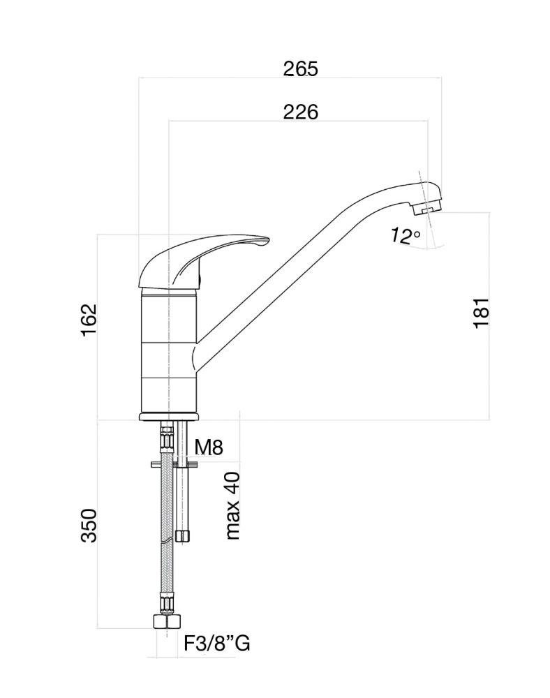 Смеситель для кухни Fiore NEXUS 43CR4135, хром, артикул 43CR4135