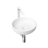 Комплект 4 в 1 Lavinia Boho Bathroom Sink Slim 21510057, накладная фарфоровая раковина 40 см, смеситель, латунный сифон, донный клапан quick-clac