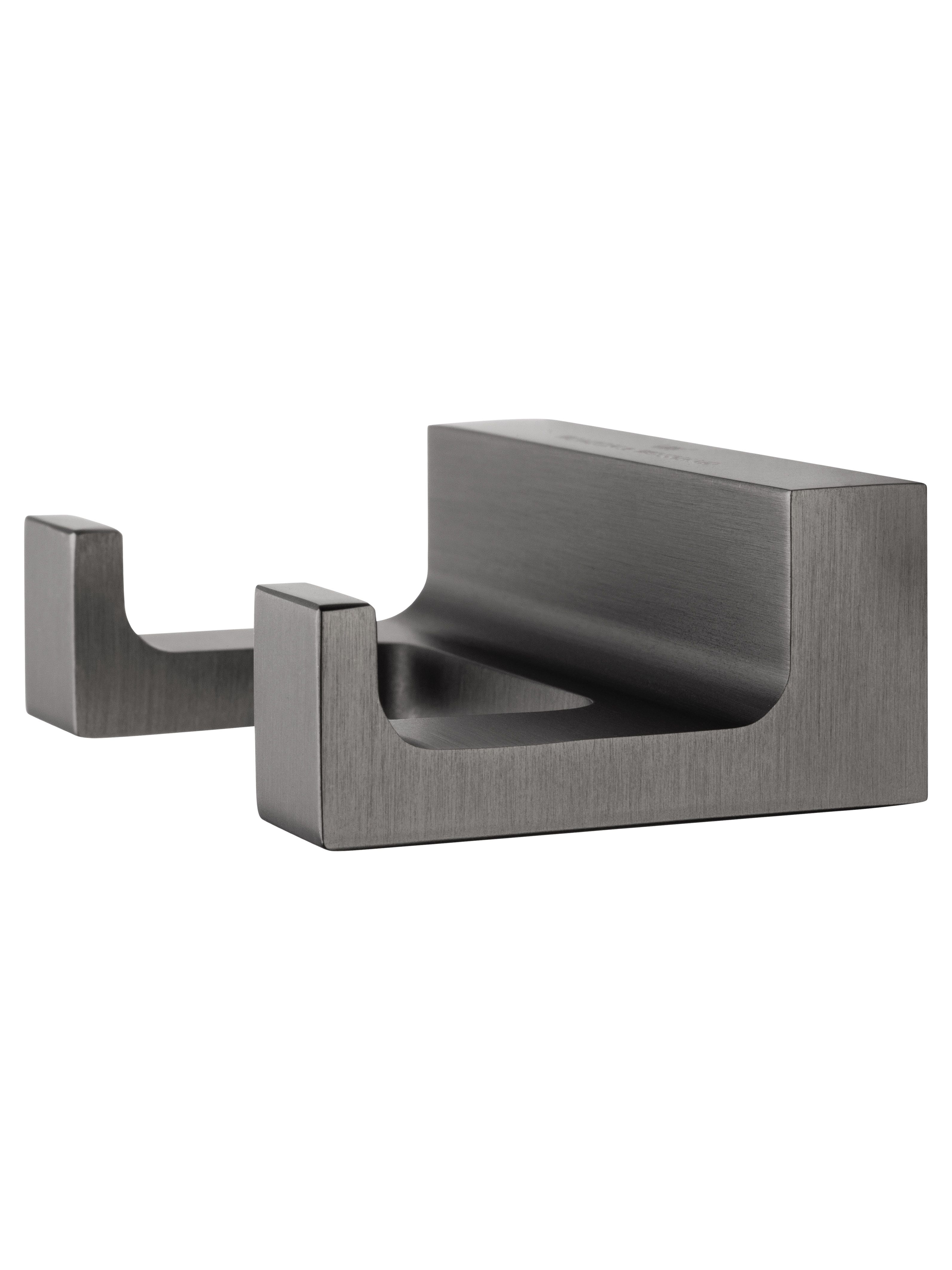 Двойной крючок для ванной WONZON & WOGHAND ECLIPSE, Темный графит (WW-9125-GM)