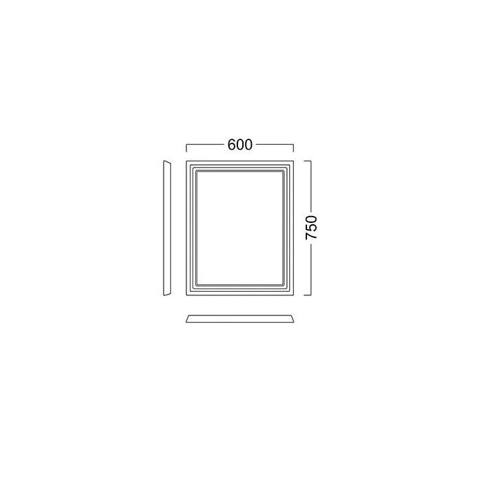 Зеркало POMPEI 60, камео бежевый глянцевый