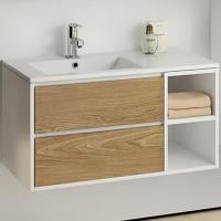 Тумба с раковиной SanVit Мэри-4 90 L kmery904 с фактурой под дерево подвесная Акация светлая Тумба с раковиной SanVit Мэри-4 90 L kmery904 с фактурой под дерево подвесная Акация светлая