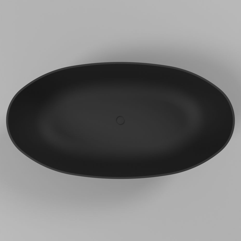 Ванна WHITECROSS Diamond 170x87 (черный мат) иск. камень