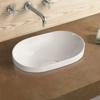 Раковина керамическая полувстраиваемая AM-5006-B, цвет белый, 585х385х165