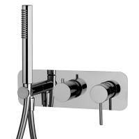 FIMA|Carlo Frattini SPILLO UP Смеситель для душа встроенный, на 2 источника, с душевым комплектом, внешняя часть, цвет хром FIMA|Carlo Frattini SPILLO UP Смеситель для душа встроенный, на 2 источника, с душевым комплектом, внешняя часть, цвет хром