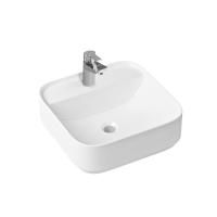 Комплект 2 в 1 Lavinia Boho Bathroom Sink Slim 21510241, накладная фарфоровая раковина 42 см, смеситель