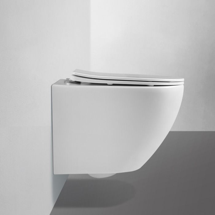 Унитаз ABBER BEQUEM AC1100 подвесной белый, безободковый