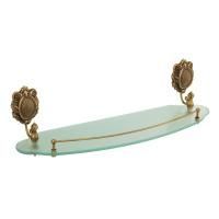 CLEOPATRA Полка c галереей, L55 см, стекло матовое/бронза