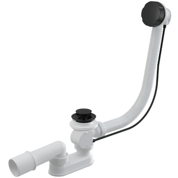 Слив-перелив Alcaplast A55BLACK-120 полуавтомат Белый Черный матовый