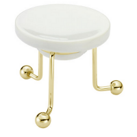 HUBER Croisette Мыльница настольная, цвет золото/керамика