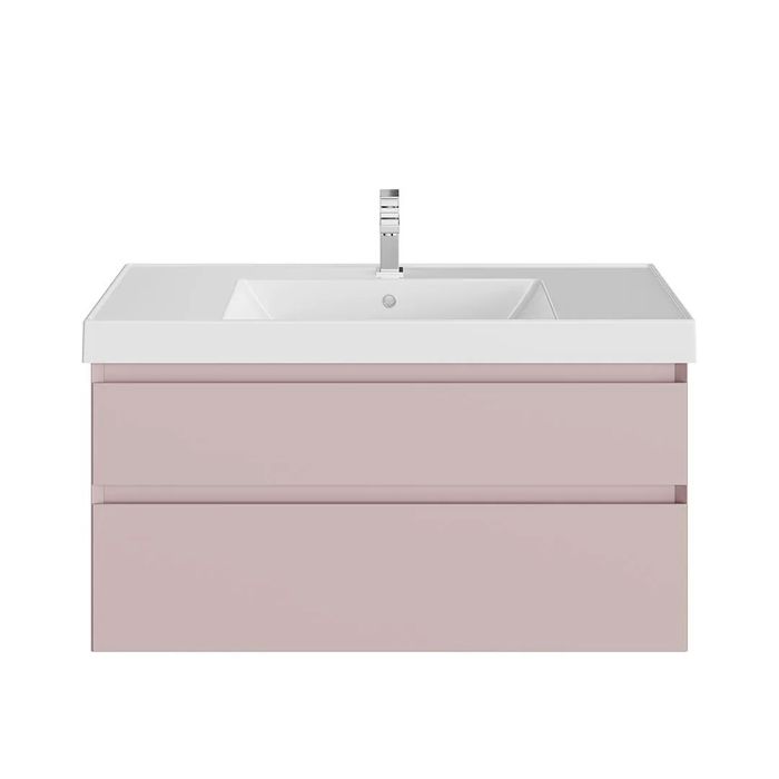 Тумба CUBO подвесная с ящиками 100, Мальва матовая