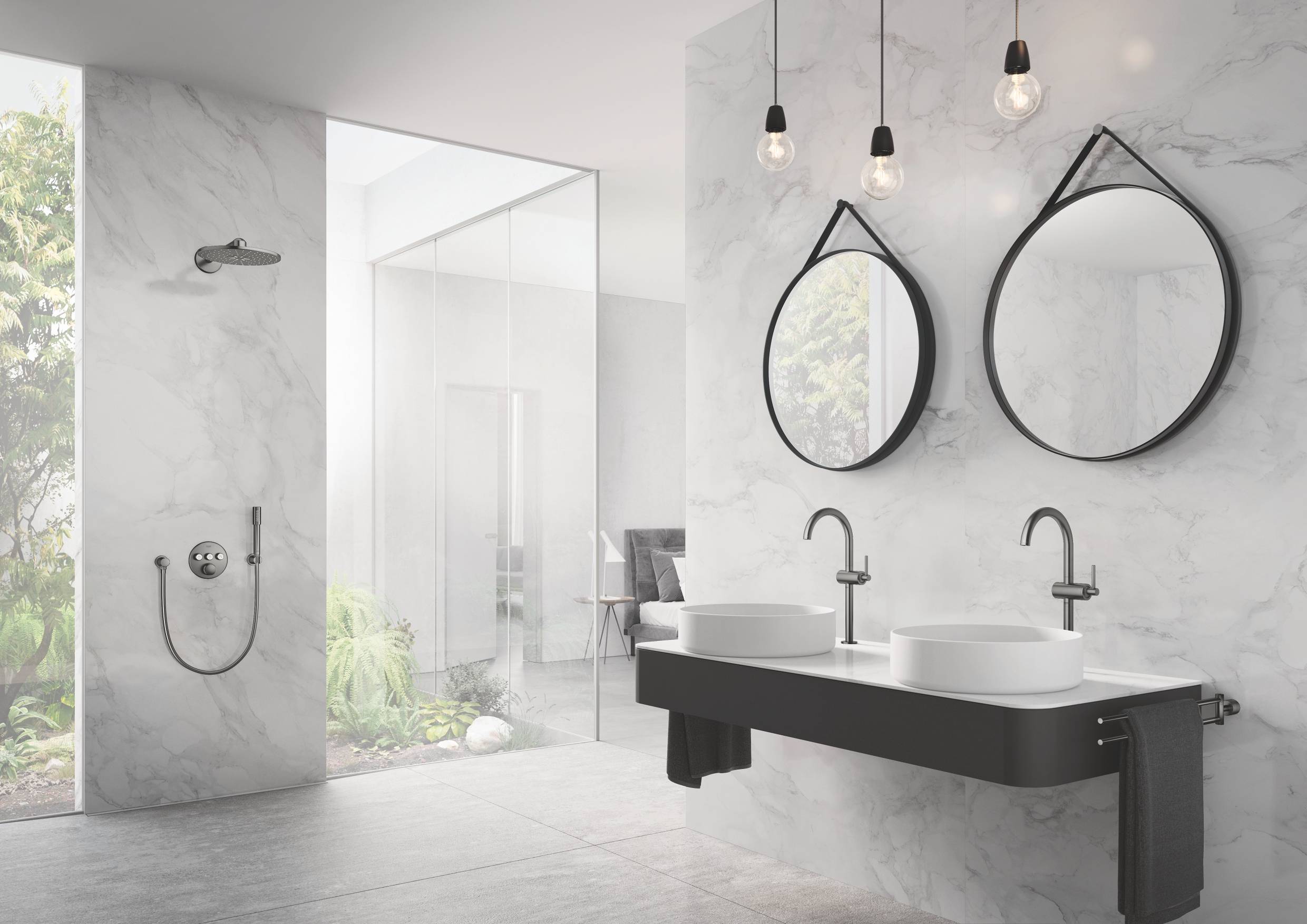 Термостат GROHE Grohtherm SmartControl на 3 выхода, внешняя монтажная часть, темный графит матовый (29121AL0) Термостат GROHE Grohtherm SmartControl на 3 выхода, внешняя монтажная часть, темный графит матовый (29121AL0)