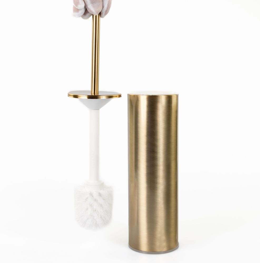 Stil Haus Hashi, напольный металлический ёрш, цвет золото сатин, артикул 010(15)