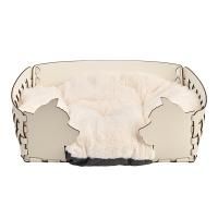 ADJ Лежанка Dog, 45х30хН15 см., цвет: панна котта/белый