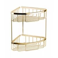 Bongio Полочка двойная угловая, 260х210x281 мм, цвет золото 24к.