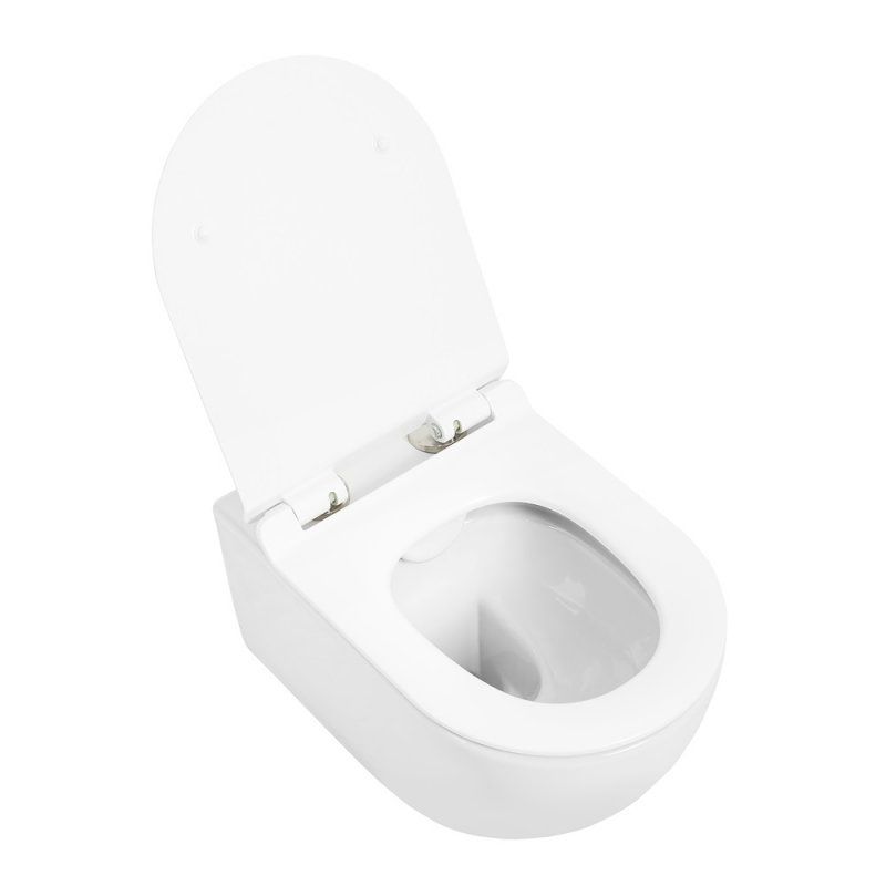 Сиденье дюропласт, soft close, металлическое крепление CZR-090-SC-GM-BORO, артикул CZR-090-SC-GM-BORO