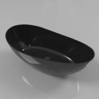 Ванна WHITECROSS Ruby 165x75 (черный глянец) иск. камень