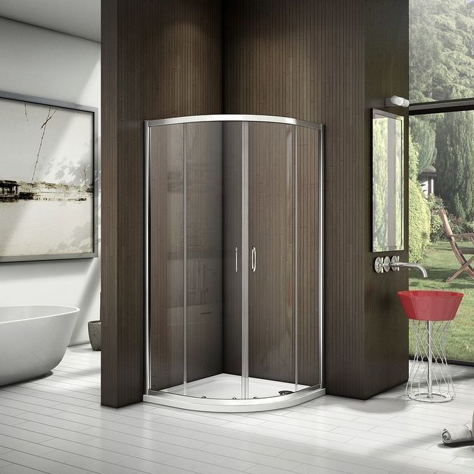 Душевой уголок Good Door Latte R-100 100x100 профиль Белый стекло прозрачное