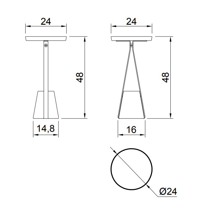 ANTONIO LUPI HALO Столик напольный Ø240х480 мм., база из мрамора Carrara satinato, столешница белая из Flumood, структура Veneziano goffrato, артикул HALO1A.6/5105.bianco