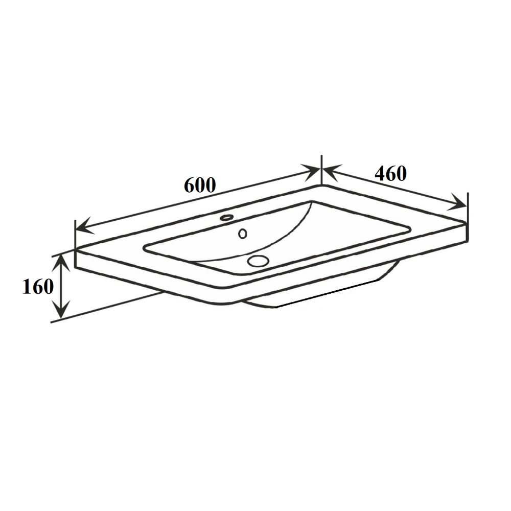 Умывальник Runo мебельный Никсон 60 (00-00001390), артикул 00-00001390