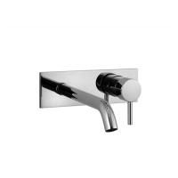 Fantini Nostromo Смеситель для раковины, встраиваемый, на 2 отв, без донного клапана, излив 250мм (наружняя часть), цвет: нержавеющая сталь