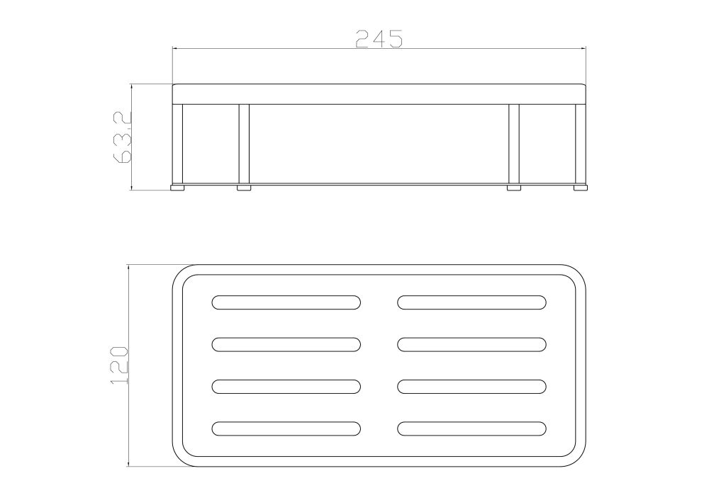 Полка для ванной WONZON & WOGHAND, Хром (WW-4131-CR)