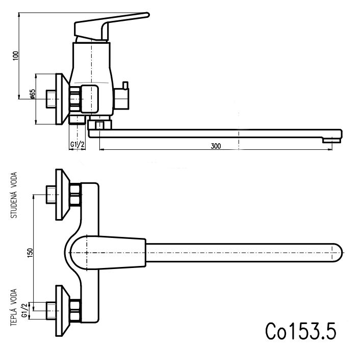 Смеситель для ванны Rav Slezak Colorado CO253.5, артикул CO253.5
