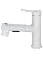 Смеситель для раковины с выдвижным изливом WONZON & WOGHAND, Белый матовый (WW-A40862-MW)