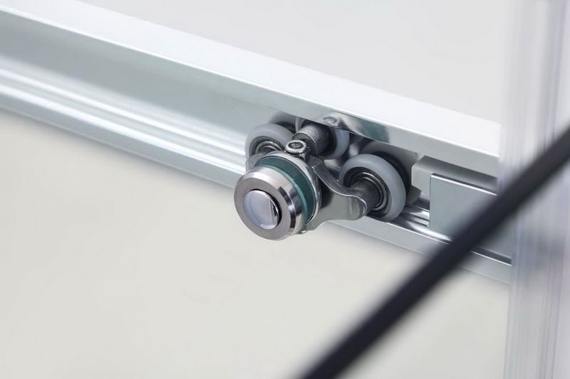 Душевой уголок Black&White Stellar Wind S508 прямоугольный профиль Серебристый хром стекло прозрачное