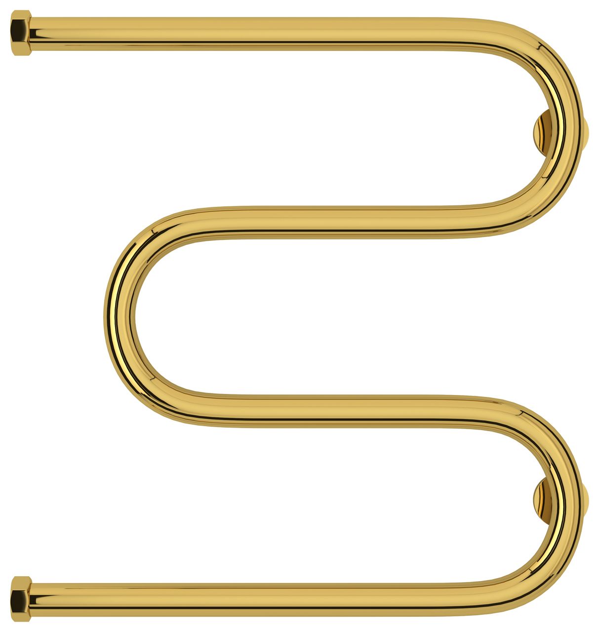 Полотенцесушитель водяной "М-обр.+" 500х500 Н. Г. 1" (Золото)