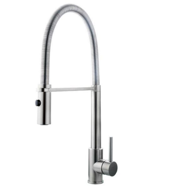 Смеситель для кухни с гибким изливом FASHUN A54111-3, сатин