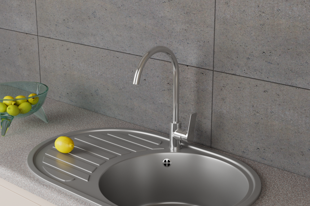 Смеситель для кухни с высоким поворотным изливом RUSH Haiti (HA1935-22), артикул HA1935-22