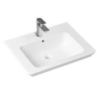 Комплект 2 в 1 Lavinia Boho Bathroom Sink 21510349, врезная фарфоровая раковина 60 см, смеситель