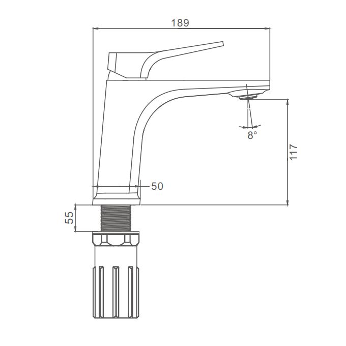 Смеситель для раковины Prohanss P62.10.09, графит