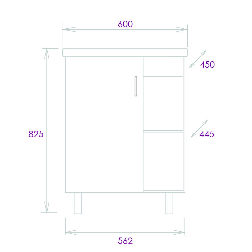 Тумба Onika Тимбер 60 напольная, белая мат./дуб сонома (ум. Como 60)