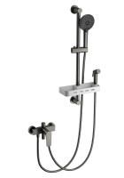 Смеситель для душа с гарнитуром WONZON & WOGHAND, Темный графит (WW-A31003-BGG)