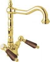 Смеситель Для Раковины CEZARES First Золото (ручки Орех) Opadiris