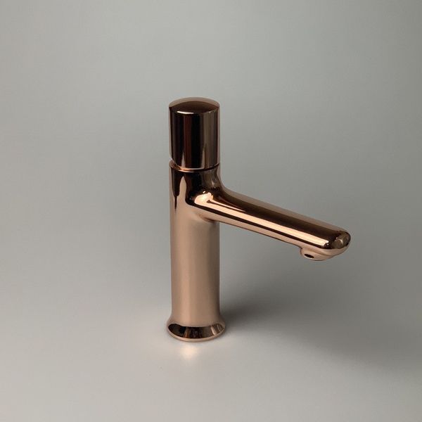 Daniel Fusion, однорычажный смеситель для раковины (излив 12 см), с донным клапаном, цвет глянцевая медь