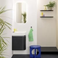 BURGBAD B.ME Комплект мебели 500х340х640 мм., правый, подвесной, 1 дверца, раковина белая мат. с 1 отв для смес. нажатие G0126, цвет Anthrazit матовый BURGBAD B.ME Комплект мебели 500х340х640 мм., правый, подвесной, 1 дверца, раковина белая мат. с 1 отв для смес. нажатие G0126, цвет Anthrazit матовый