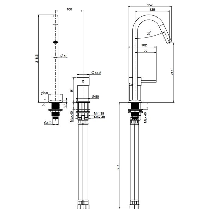 Fima Carlo Frattini Spillo Up Смеситель для раковины, на 2 отв., с донным клапаном, цвет: хром Fima Carlo Frattini Spillo Up Смеситель для раковины, на 2 отв., с донным клапаном, цвет: хром