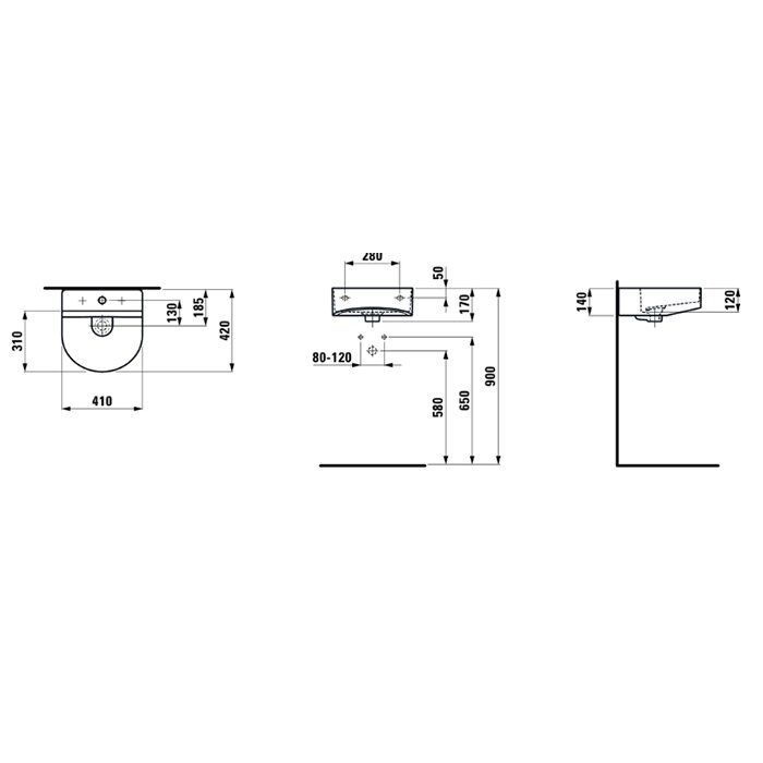 Laufen Sonar Раковина 410х420х140мм с 1 отв. под смеситель, цвет: белый Laufen Sonar Раковина 410х420х140мм с 1 отв. под смеситель, цвет: белый