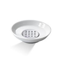 Decor Walther DW 550 Мыльница настольная, фарфор, цвет: белый / сталь полированная ЗАКАЗ ПО ЗАПРОСУ