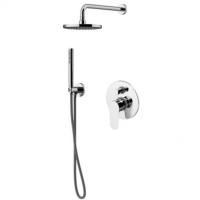 Gattoni H2Omix7000 Компл для душа со встр смесителем на 2 выхода, руч душем 6386/PD с держ. и верхним душем 250 мм, цвет хром Gattoni H2Omix7000 Компл для душа со встр смесителем на 2 выхода, руч душем 6386/PD с держ. и верхним душем 250 мм, цвет хром