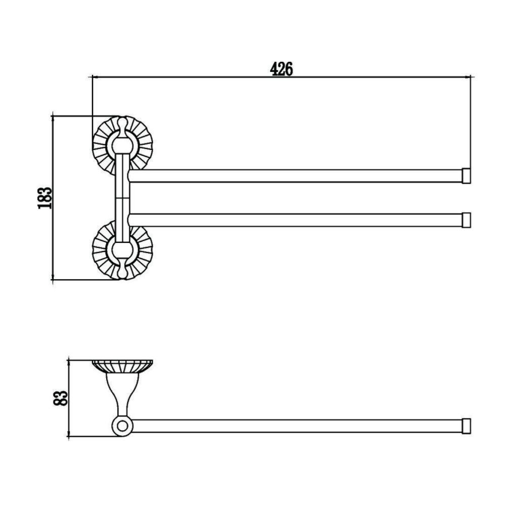 Полотенцедержатель Savol S-08902C, бронза